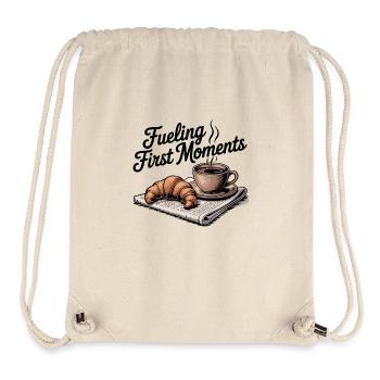 Fueling First Moments – Coffee & Croissant - Stanley/Stella Recycled Gym Bag - natural - Front