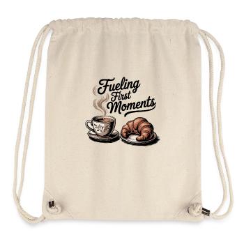 Fueling First Moments – Coffee & Croissant - Stanley/Stella Recycled Gym Bag - natural - Front