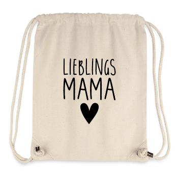 Lieblings Mama Herz - Stanley/Stella recycelter Gym Bag - Naturweiß - Vorne