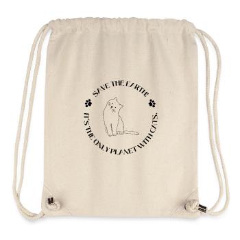 SAVE THE EARTH! IT IS THE ONLY PLANET WITH CATS. - Stanley/Stella recycelter Gym Bag - Naturweiß - Vorne