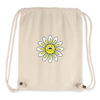 Blume Gelb - Stanley/Stella recycelter Gym Bag - Naturweiß - Vorne