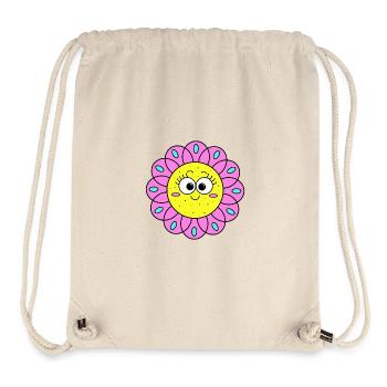 Blume Pink - Stanley/Stella recycelter Gym Bag - Naturweiß - Vorne