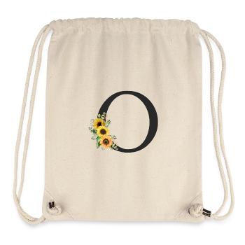 O Monogram Sunflowers - Stanley/Stella Recycled Gym Bag - natural - Front