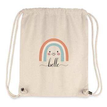 Belle! Regenbogen, personalisierbar - Stanley/Stella recycelter Gym Bag - Naturweiß - Vorne