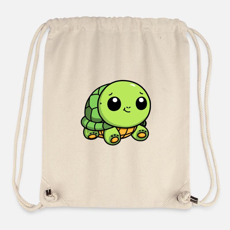 Cute Chibi Turtle | Cute cartoon design - Stanley/Stella Recycled Gym Bag - natural