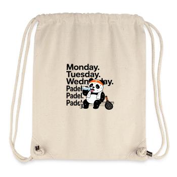 Lundi mardi Mercredi Padel - Sac à cordon recyclé Stanley/Stella - blanc naturel - Devant