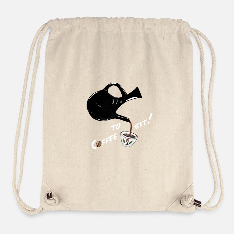 coffee to sit - Äthiopischer Kaffeezeremonie - Stanley/Stella recycelter Gym Bag - Naturweiß