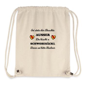 Die Badner und Schwobesäckl - Stanley/Stella recycelter Gym Bag - Naturweiß - Vorne