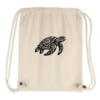 Ornamental beauty of a sea turtle - Stanley/Stella Recycled Gym Bag - natural - Front