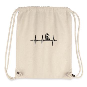 Battement de cœur pour mignon tatouage tribal suricate - Sac à cordon recyclé Stanley/Stella - blanc naturel - Devant