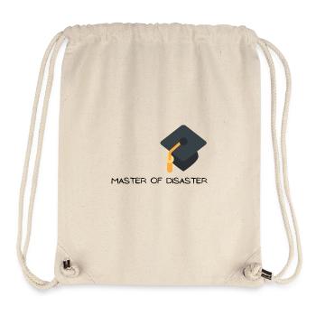 Master of Disaster with graduation hat - Stanley/Stella Recycled Gym Bag - natural - Front