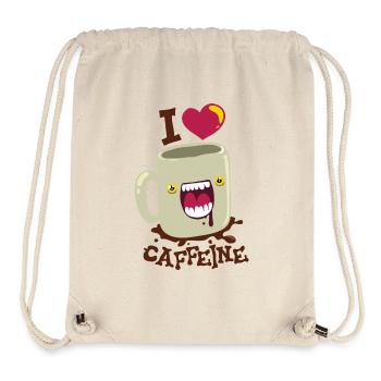 Kaffe - Pott liebt coffein - Stanley/Stella recycelter Gym Bag - Naturweiß - Vorne