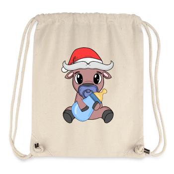 Ochse Baby Weihnachten - Stanley/Stella recycelter Gym Bag - Naturweiß - Vorne