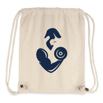 Logo de musculation - Sac à cordon recyclé Stanley/Stella - blanc naturel - Devant