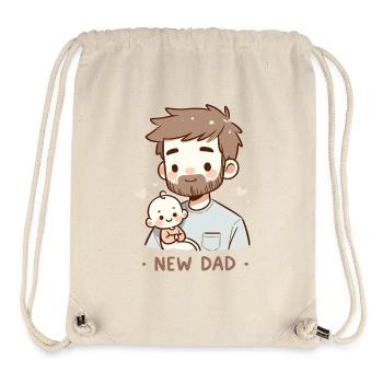 Neuer Vater und Baby - Väterliche Zärtlichkeit - Stanley/Stella recycelter Gym Bag - Naturweiß - Vorne