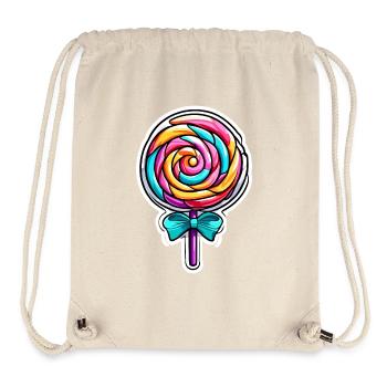 Lutscher / Lolli Pop / Süßigkeit / schlecken / süß - Stanley/Stella recycelter Gym Bag - Naturweiß - Vorne
