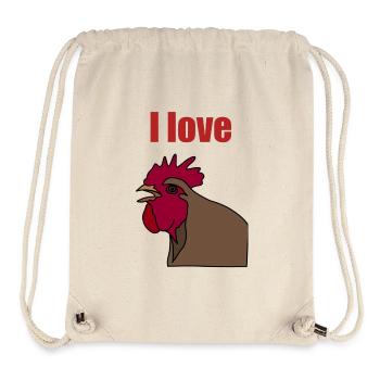 I love… - Stanley/Stella recycelter Gym Bag - Naturweiß - Vorne