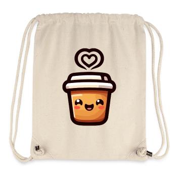 Caffeine Cutie: Der fröhliche Java - Stanley/Stella recycelter Gym Bag - Naturweiß - Vorne