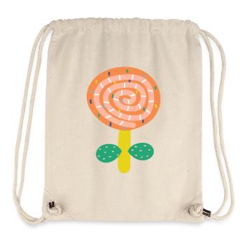 Kleine rote Blume - Stanley/Stella recycelter Gym Bag - Naturweiß - Vorne
