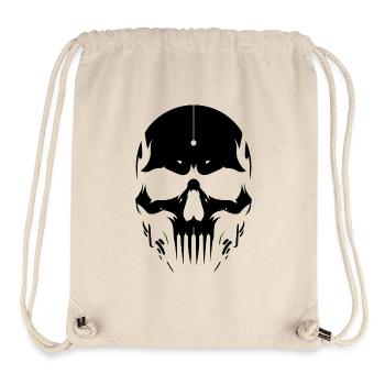 Totenkopf, Totenschädel - Stanley/Stella recycelter Gym Bag - Naturweiß - Vorne