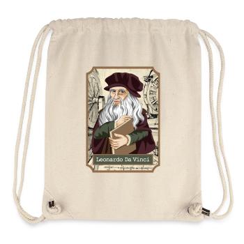 Léonard de Vinci - Sac à cordon recyclé Stanley/Stella - blanc naturel - Devant