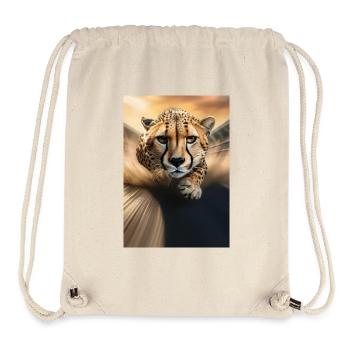 Guépard sprinteur - Sac à cordon recyclé Stanley/Stella - blanc naturel - Devant