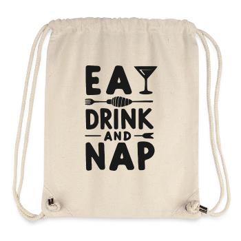 Eat Drink and Nap - Stanley/Stella Recycled Gym Bag - natural - Front
