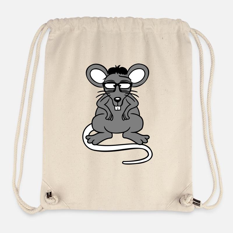 Maus Nerd Geek Hornbrille Schlau Intelligent Freak - Stanley/Stella recycelter Gym Bag - Naturweiß