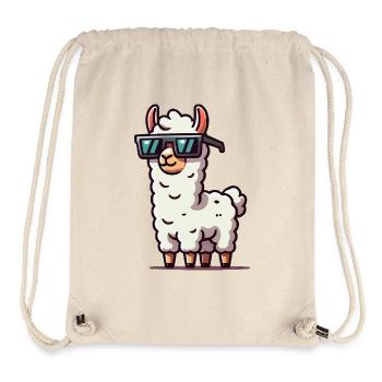 Lunettes de soleil Llama Cool - Sac à cordon recyclé Stanley/Stella - blanc naturel - Devant
