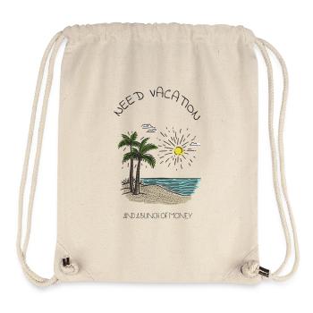 Need Vacation - Stanley/Stella Recycled Gym Bag - natural - Front