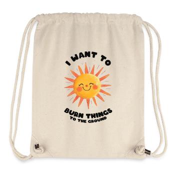 I want to burn - Stanley/Stella Recycled Gym Bag - natural - Front