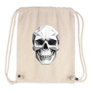 Schädel - Low Poly Design - Stanley/Stella recycelter Gym Bag - Naturweiß - Vorne