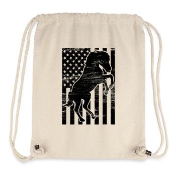Reiten USA Flagge - Stanley/Stella recycelter Gym Bag - Naturweiß - Vorne