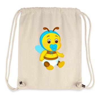 BABEE Garçon - Sac à cordon recyclé Stanley/Stella - blanc naturel - Devant