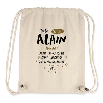 Alain Name Humor Geschenk Geburtstagsmann - Stanley/Stella recycelter Gym Bag - Naturweiß - Vorne