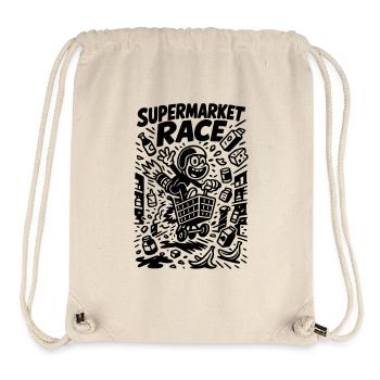 Supermarkt Rennen Kinder Witzig - Stanley/Stella recycelter Gym Bag - Naturweiß - Vorne