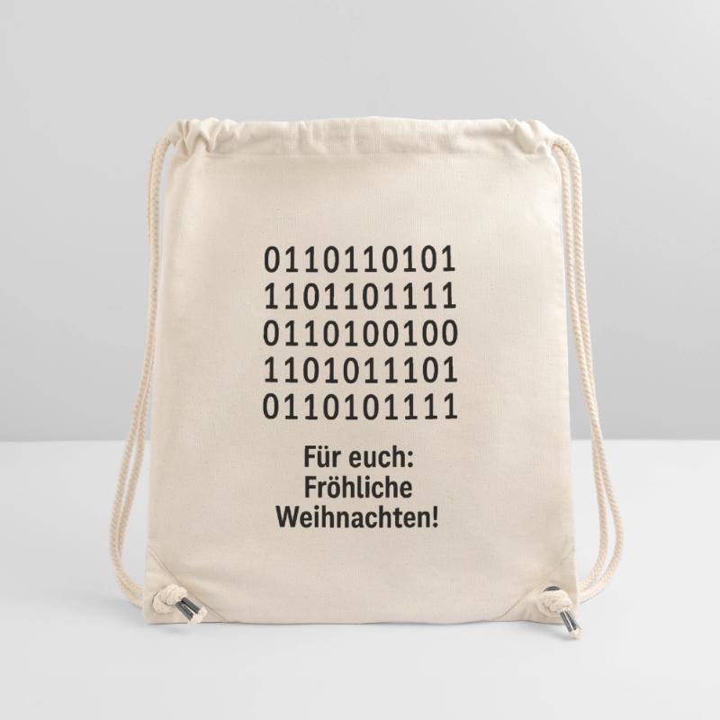 Christmas Code Binary Pattern Stanley/Stella Recycled Gym Bag