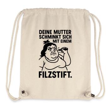 deine mutter witz filzstift schminken - Stanley/Stella recycelter Gym Bag - Naturweiß - Vorne