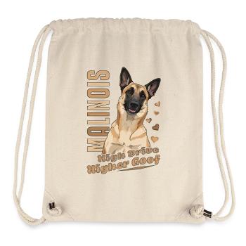 Belgian Malinois High Drive Plus haut Goof - Sac à cordon recyclé Stanley/Stella - blanc naturel - Devant