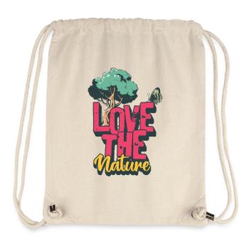 Love the Nature Liebe die Natur - Stanley/Stella recycelter Gym Bag - Naturweiß - Vorne