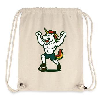 Unicorn Football Victory Maskottchen-Power-Design - Stanley/Stella recycelter Gym Bag - Naturweiß - Vorne