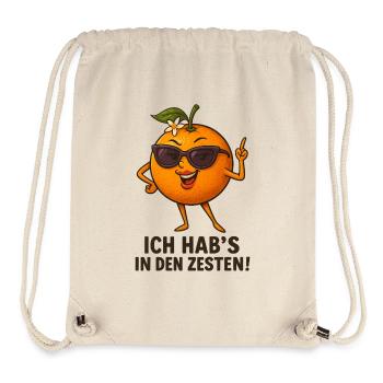 Citrus hero with sunglasses - Stanley/Stella Recycled Gym Bag - natural - Front
