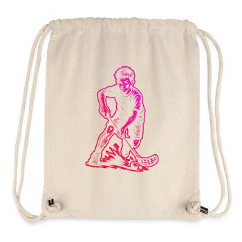 Puristisches Floorball Thema - Stanley/Stella recycelter Gym Bag - Naturweiß - Vorne