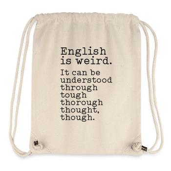 English is weird - Stanley/Stella recycelter Gym Bag - Naturweiß - Vorne