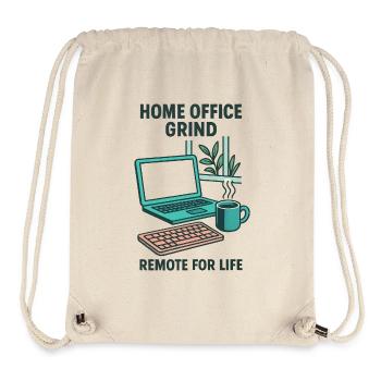 Design Home Office Grind Setup Télétravail Calme - Sac à cordon recyclé Stanley/Stella - blanc naturel - Devant