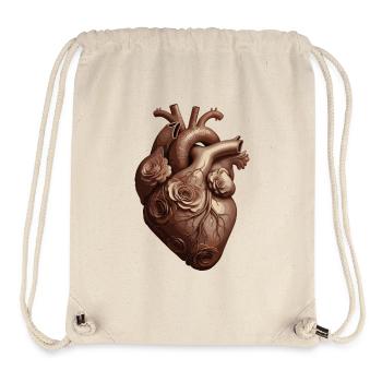 Herz mit Rosen im Sepia-Stil - Stanley/Stella recycelter Gym Bag - Naturweiß - Vorne