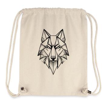 Modern Symmetrical Geometric Wolf - Stanley/Stella Recycled Gym Bag - natural - Front