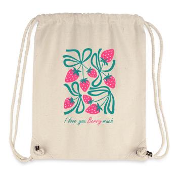 Ripe strawberries - Stanley/Stella Recycled Gym Bag - natural - Front