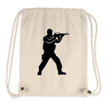 Silhouette du soldat - Sac à cordon recyclé Stanley/Stella - blanc naturel - Devant