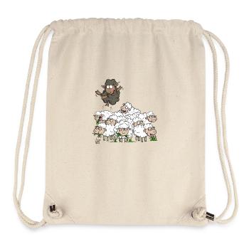 Mouton noir - Sac à cordon recyclé Stanley/Stella - blanc naturel - Devant